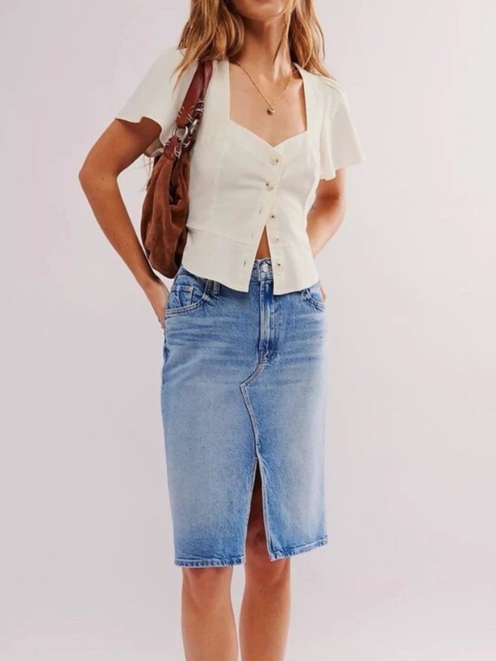 Mother Superior The Ditcher Fray Midi Skirt Didn’t I Warn You Size 28